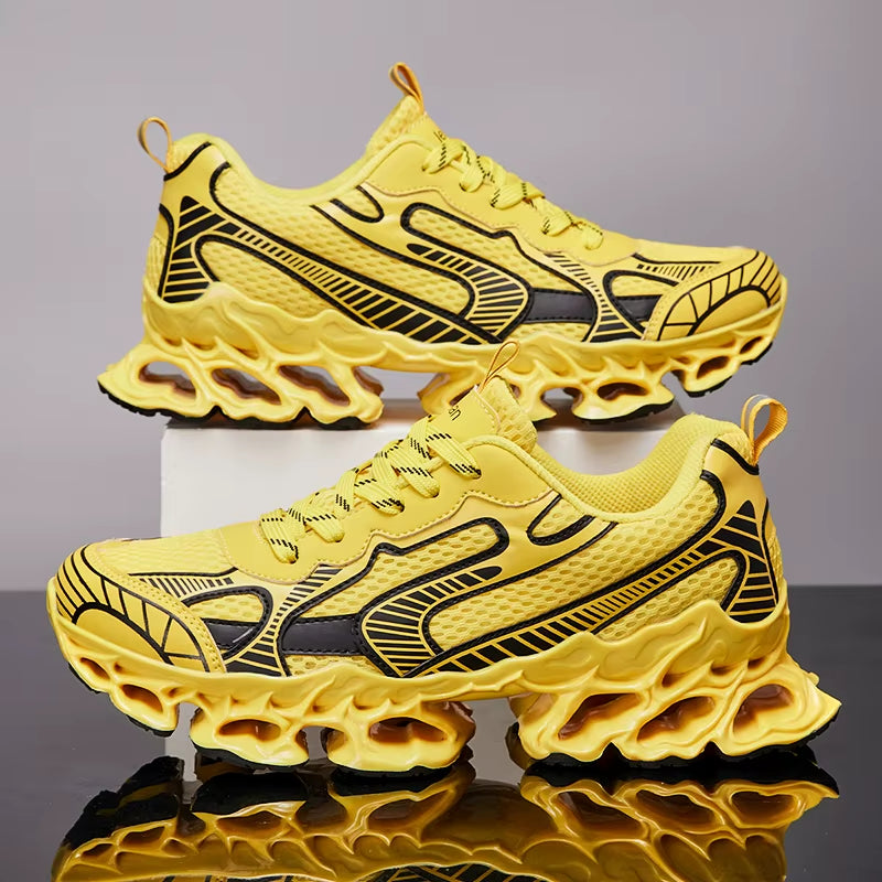 Custom Logo Casual Outdoor Walking & Running Chunky Sneakers Height Increasing Fly Knitting Zapatillas Anti-Slip Feature