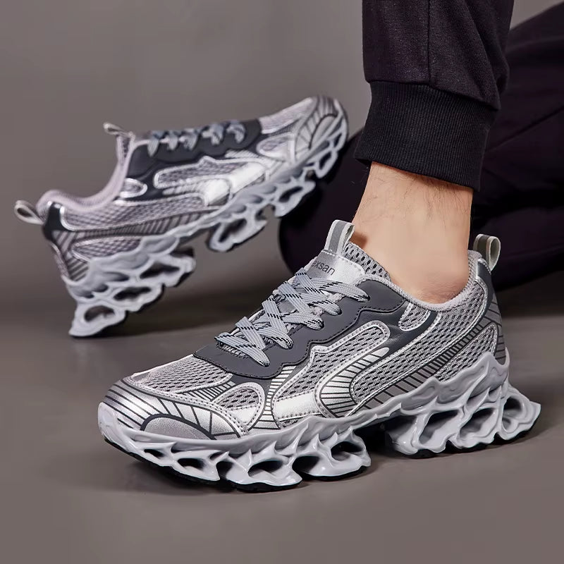 Custom Logo Casual Outdoor Walking & Running Chunky Sneakers Height Increasing Fly Knitting Zapatillas Anti-Slip Feature
