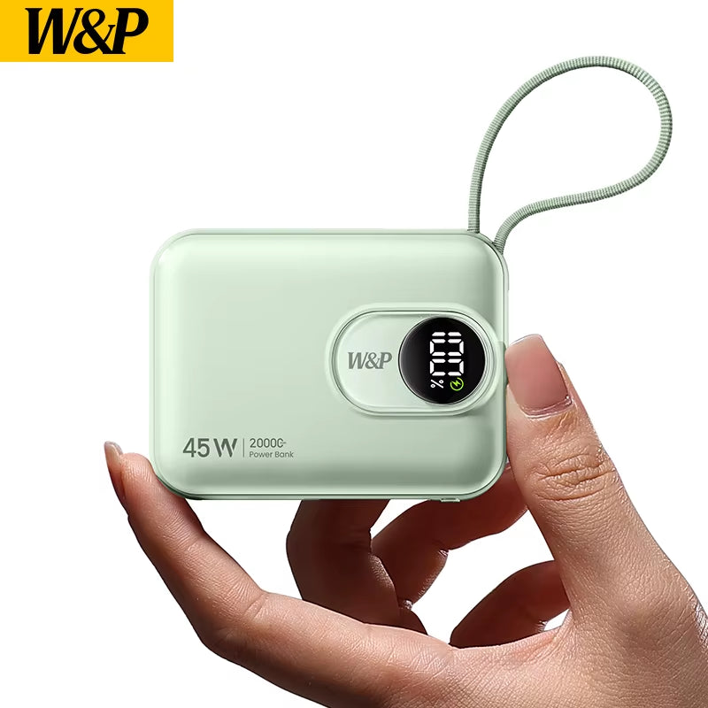 W&P High Capacity 45W Power Bank Multi-Compatible Fast Charging Power Bank for All Mobile Phone