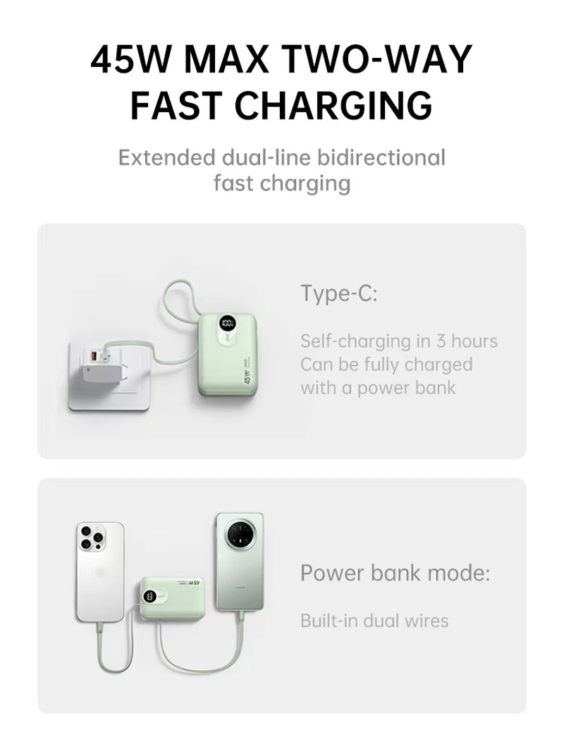 W&P High Capacity 45W Power Bank Multi-Compatible Fast Charging Power Bank for All Mobile Phone